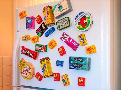 Colecionando ímãs de geladeira