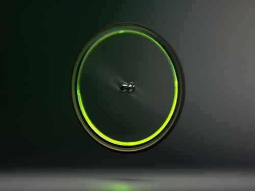 roda de bicicleta com iluminação noturna